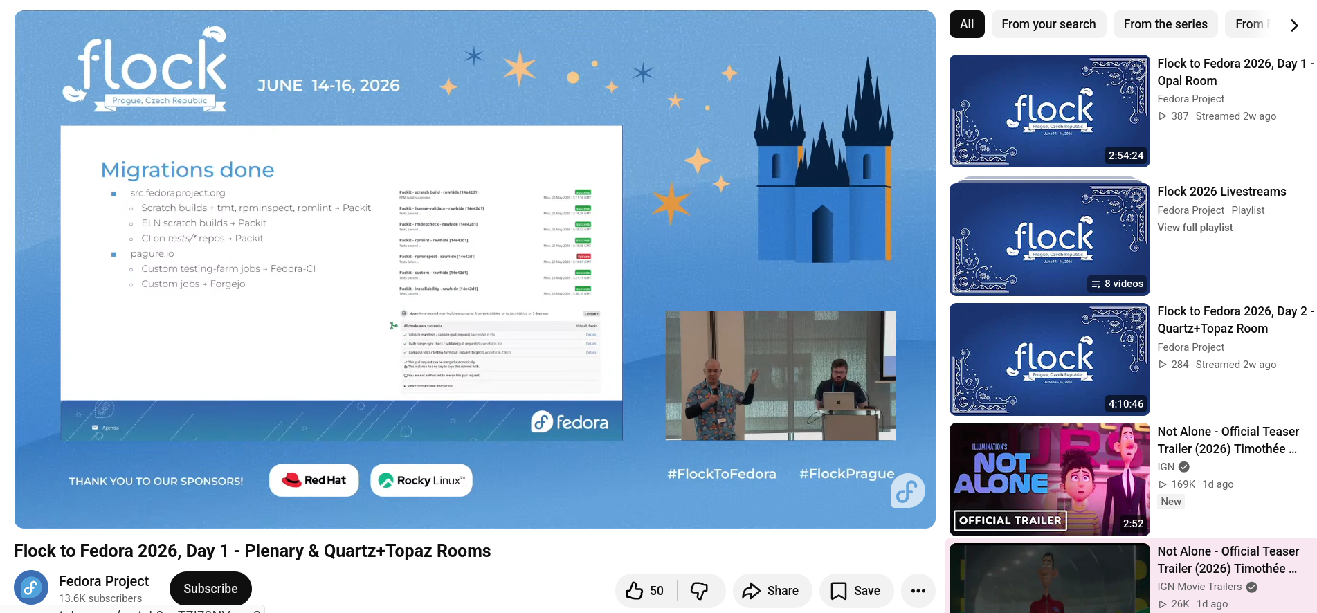Screenshot from Youtube livestream