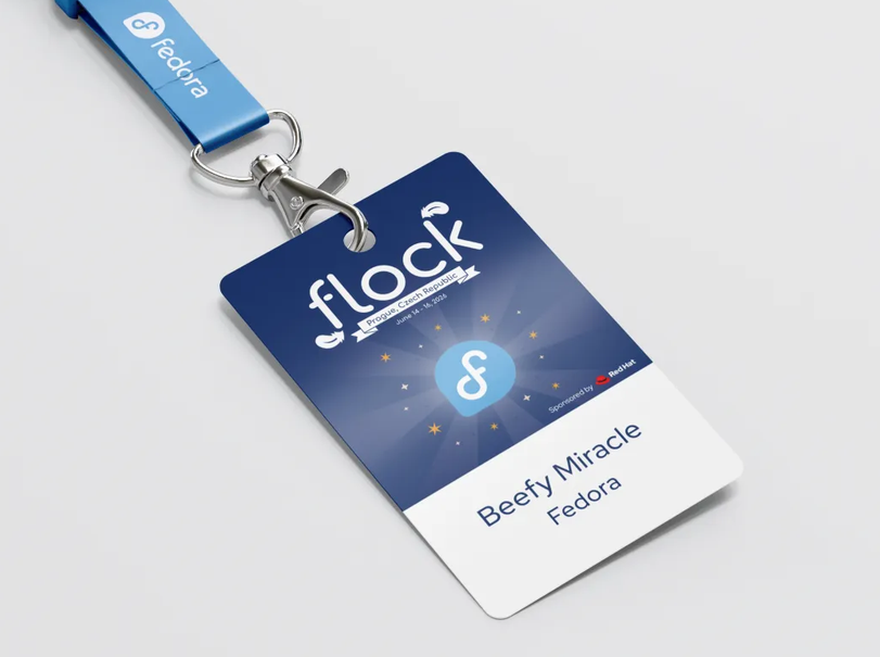 Flock 2026 name badge